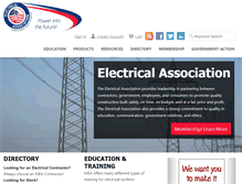 Tablet Screenshot of electricalassociation.com